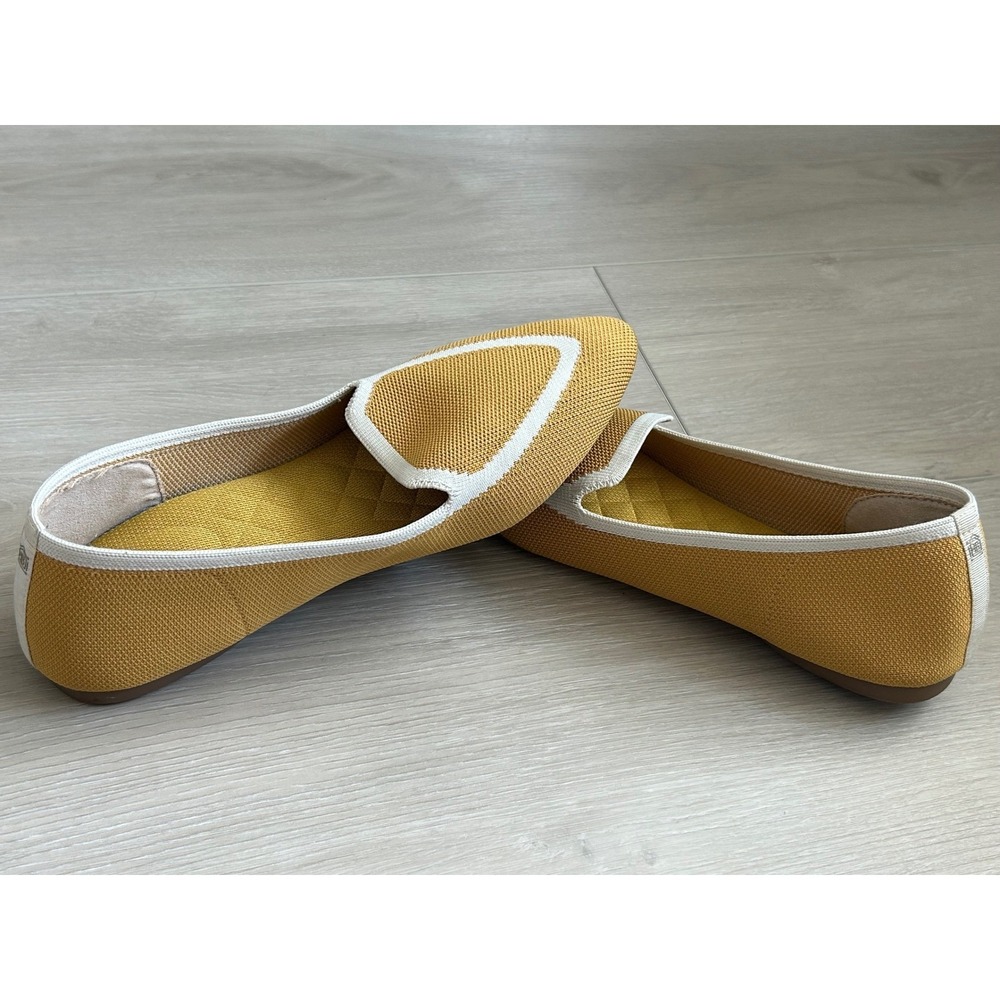 Birdies Mustard Yellow slip on flats 9 Comfort Pointed toe blackbird balletcore - Picture 6 of 10